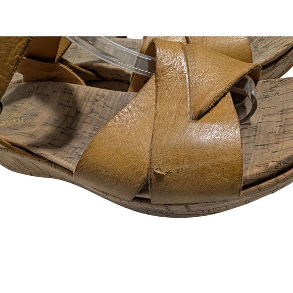 Korks By Kork-Ease Kalie Myrna Platform Wedge Leather Sandal Women's Size 8 - Picture 3 of 10